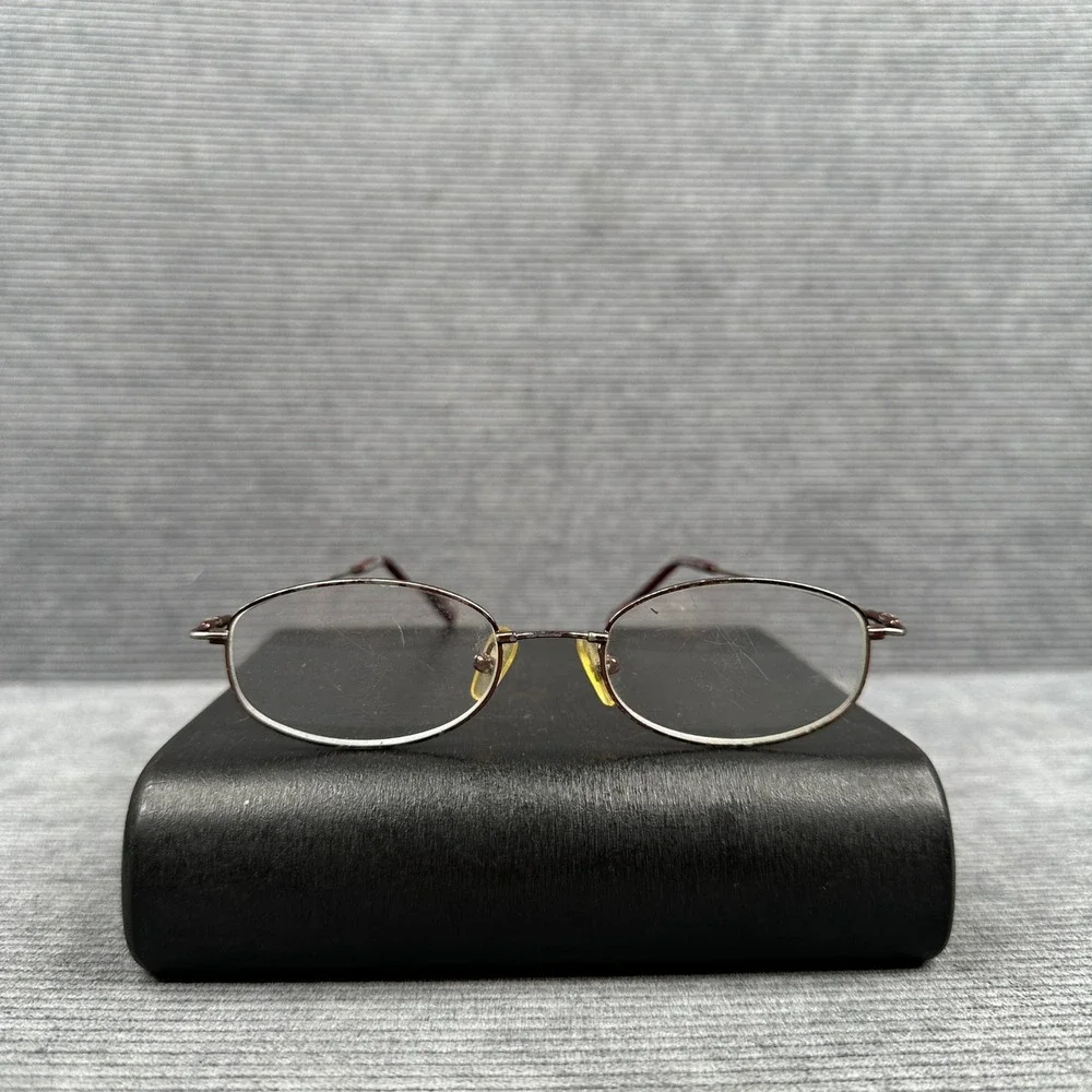 Magnivision Y2k Reading Glasses +1.50 Oval Burgundy Metal CT0107 Hyper Full MVC